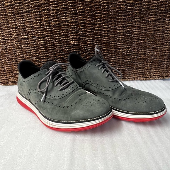 Cole Haan Original Grand Ultra Wing Mens Oxford Gray Nubuck C32069 Size 12M - Picture 1 of 12